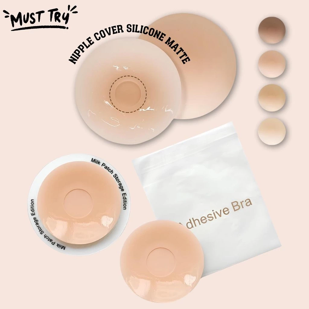 Matte Silicone Nipple Covers ปิดจุก ซิลิโคน เนื้อแมท เกรด Premium ไร้ขอบ ขอบบางเพียง 0.3 mm. ปิดสีจุก 100%