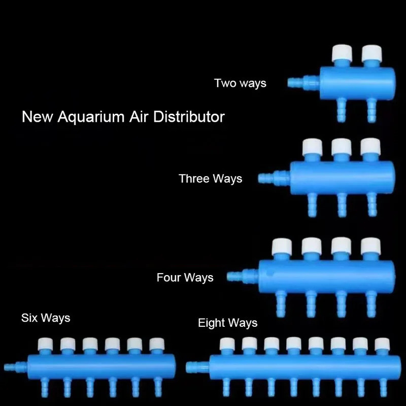NewPlastic 2 3 4 6 8 Way Aquarium Air Splitter Valve Fish Tank Air Pump Flow Splitter จําหน่ายปั๊มวาล์วแตะสวิทช์ควบคุม Air Pump Flow Control Valve จําหน่ายท่อ Splitte