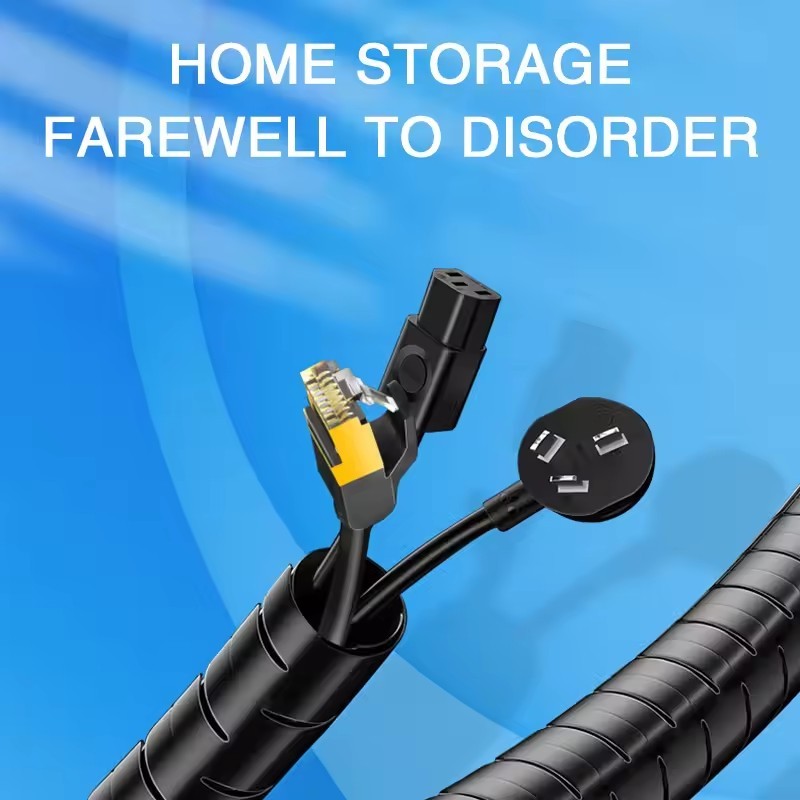 ฝาครอบป้องกันสายไฟแบบยืดหยุ่น / ที่เก็บสายไฟคอมพิวเตอร์ / ปลอกหุ้มสายไฟโฮมออฟฟิศ - รูปที่ 2