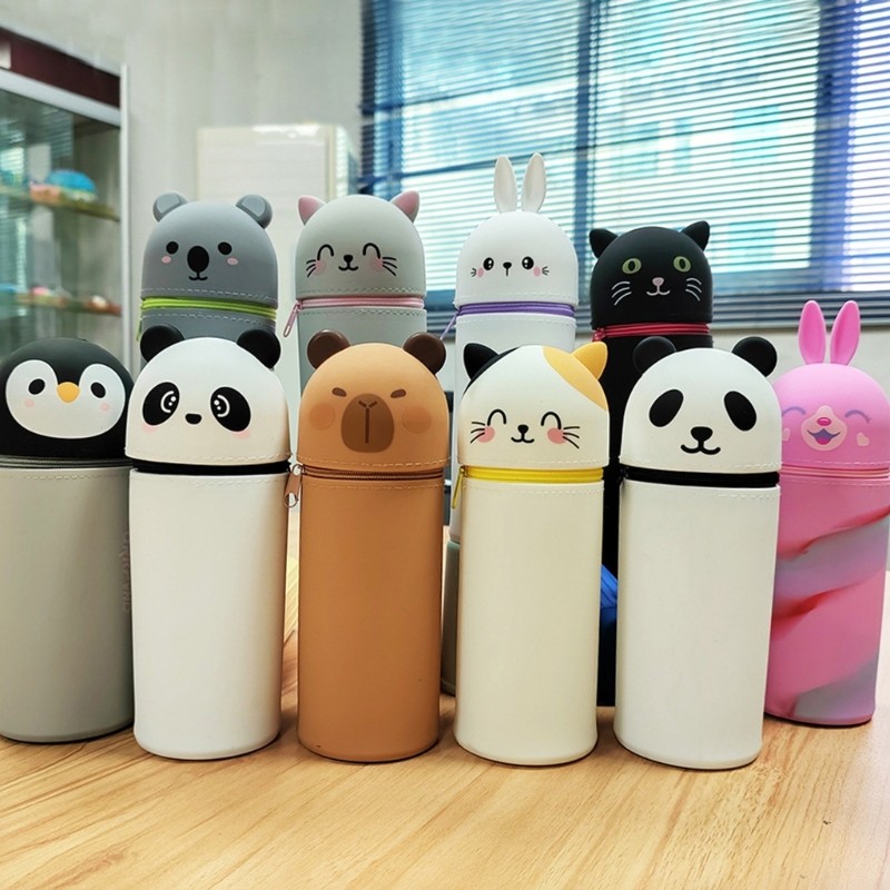 Zzz Telescoping Pencil Case Soft Silicone Pencil Bag กระเป๋าใส่ปากกากันน้ํา