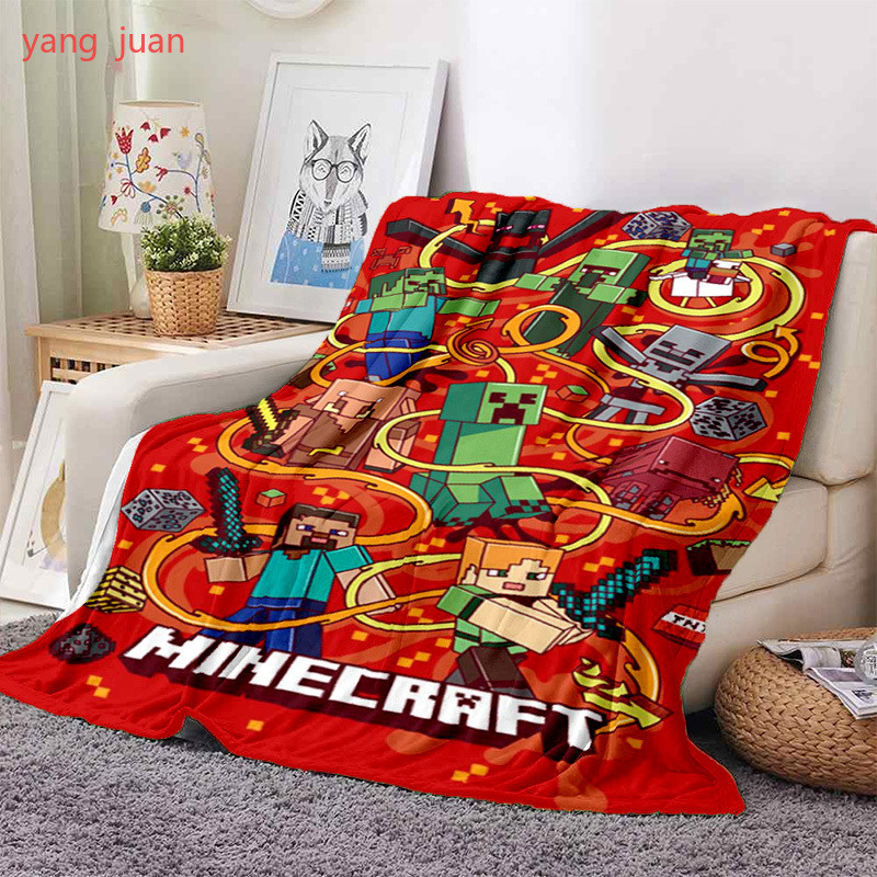 ผ้าห่ม มายคราฟ นุ่มและอบอุ่น มีเสน่ห์ โลกของฉัน แซนด์บ็อกซ์ ตัวละครเกม 3ง พิมพ์ขนแกะโยนผ้าห่ม - รูปที่ 3