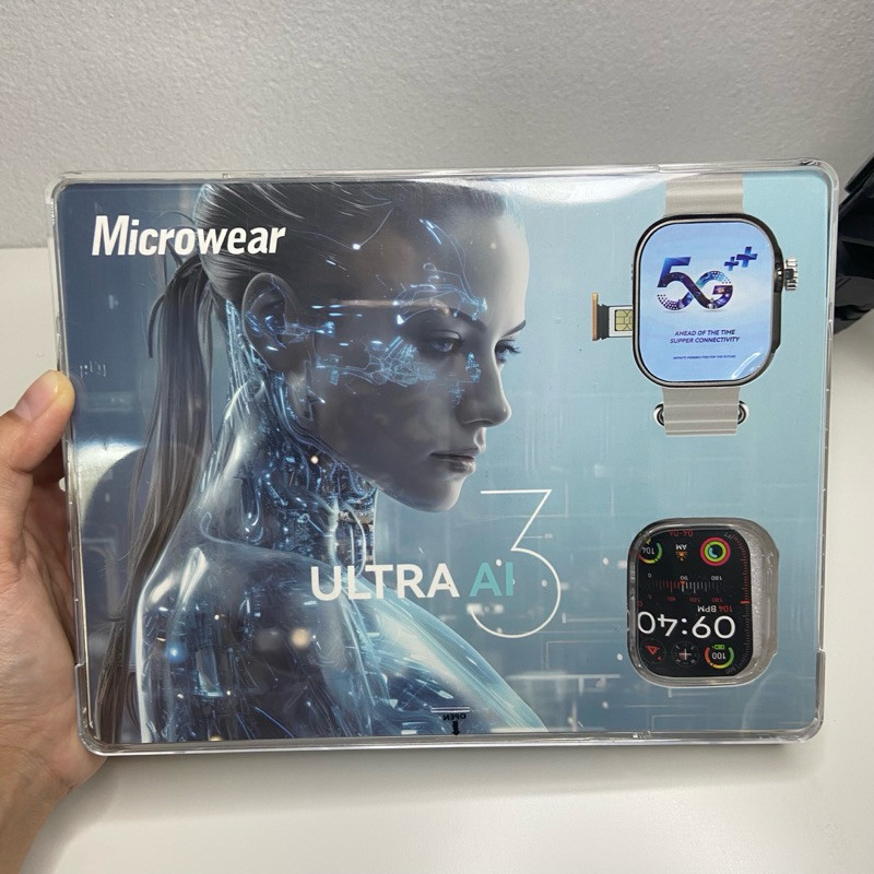 สินค้าขายดีUltra Ai3 นาฬิกาใส่ซิม รองรับ5G ความจุ32GB พิมพ์แชท วีดีโอคอล นับก้าว มีPlay Storeสินค้าจ