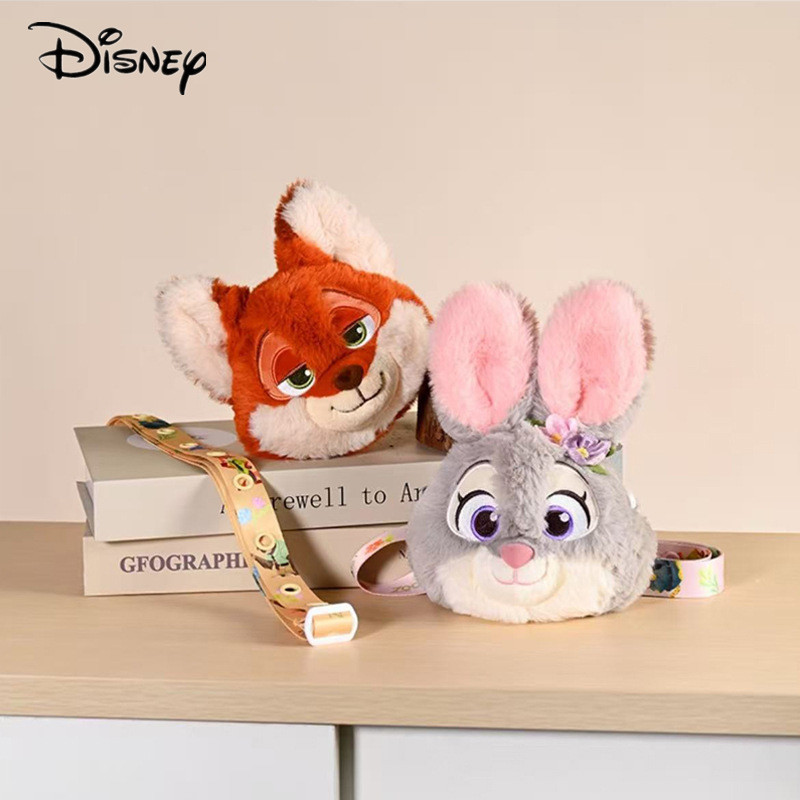 Disney Crazy Animals City Judy Nick Spring Flower Shoulder Bag กระเป๋าของเล่นตุ๊กตาได้รับใบอนุญาต Crossbody
