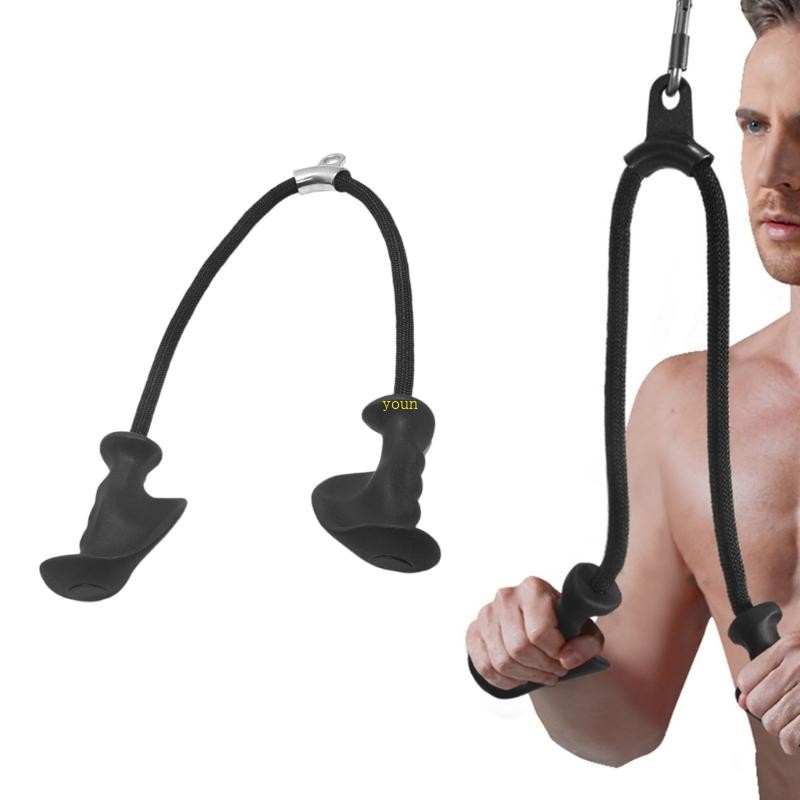 Youn Ergonomic Triceps เชือกฟิตเนส Biceps Triceps เชือกดึงลง Grip Handle