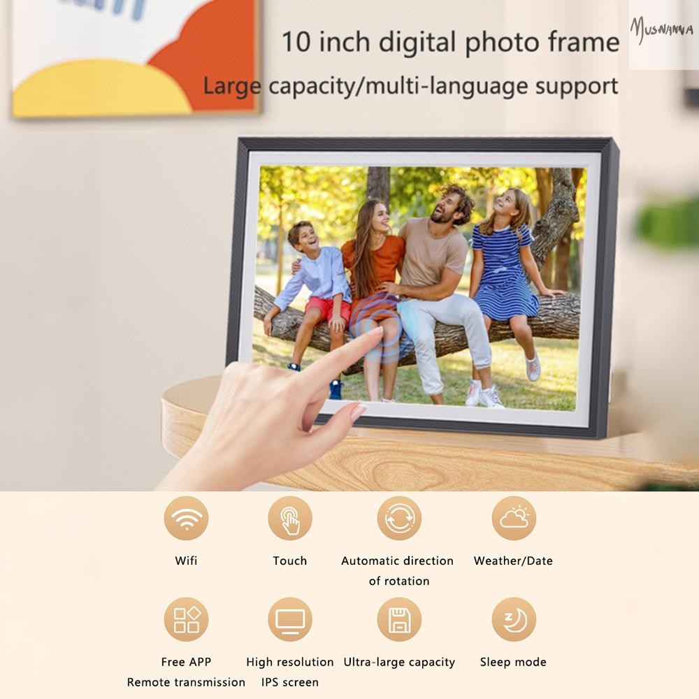 10.1 นิ้ว WiFi กรอบรูปดิจิตอล 32GB Storage สมาร์ทกรอบรูปดิจิตอล 1280*800 IPS Touch กรอบรูปดิจิตอล Muswn-1 ราคา ถูกที่สุด ดีลบีเคเค แกลเลอรีภาพที่ 2