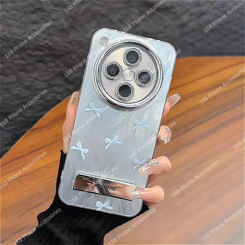 เคส OPPO Find X8 5G เคสน่ารักผีเสื้อโบว์ด้านแข็งกันกระแทกเคสพร้อมแวววาวกล้องฝาครอบเลนส์ป้องกันโทรศัพท์สําหรับเด็กผู้หญิงนักเรียนผู้หญิง