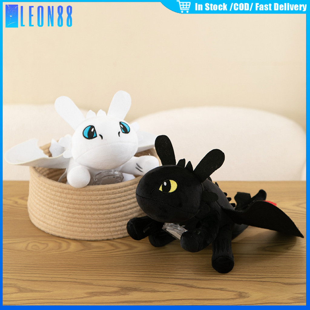 ของมาใหม่！How to Train Your Dragon ตุ๊กตาเขี้ยวกุดเพลิงนิล 35ซม.สําหรับตกแต่งรถยนต์ ติดรถ