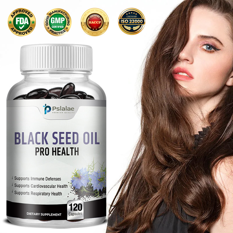 Pslalae Black Seed Oil Capsules, Nigella Sativaสกัดเย็น, รองรับสุขภาพหัวใจ, ระบบภูมิคุ้มกัน & โดยรวม
