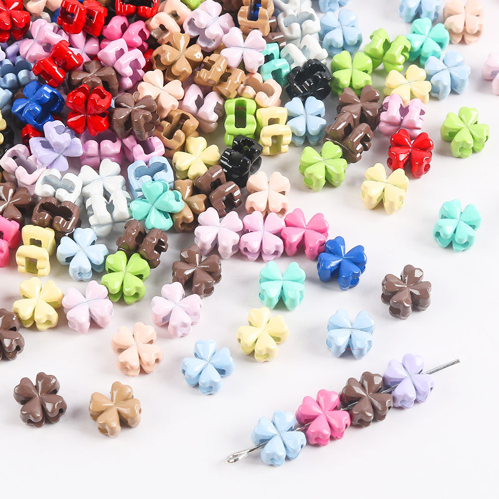 5 ชิ้นผสมสีใบรูปร่าง Four-way Hole Alloy Spacer Charms ลูกปัดสําหรับเครื่องประดับทํา DIY Key Chain โทรศัพท์เครื่องประดับ