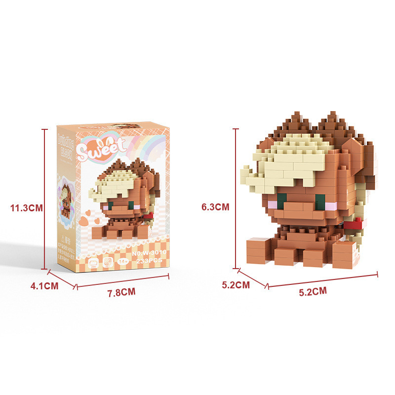 ตุ๊กตาการ์ตูนม้าน้อยสร้างบล็อกของเล่นของขวัญ ราคา ถูกที่สุด ดีลบีเคเค แกลเลอรีภาพที่ 8