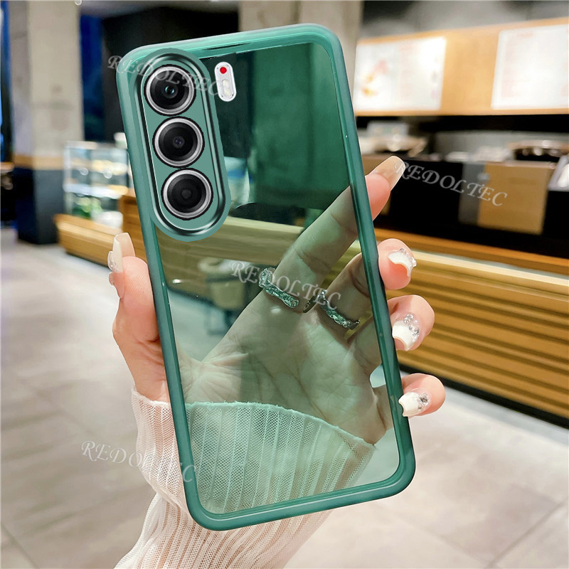 กรณี Tecno Camon 40 40Pro 4G 5G ใหม่สีบริสุทธิ์บางโปร่งใสปลอก Tecno Camon 40 Pro Camon40 Pro กันกระแทกฝาครอบโทรศัพท์ใสนุ่มพร้อมเลนส์กล้องเต็ม