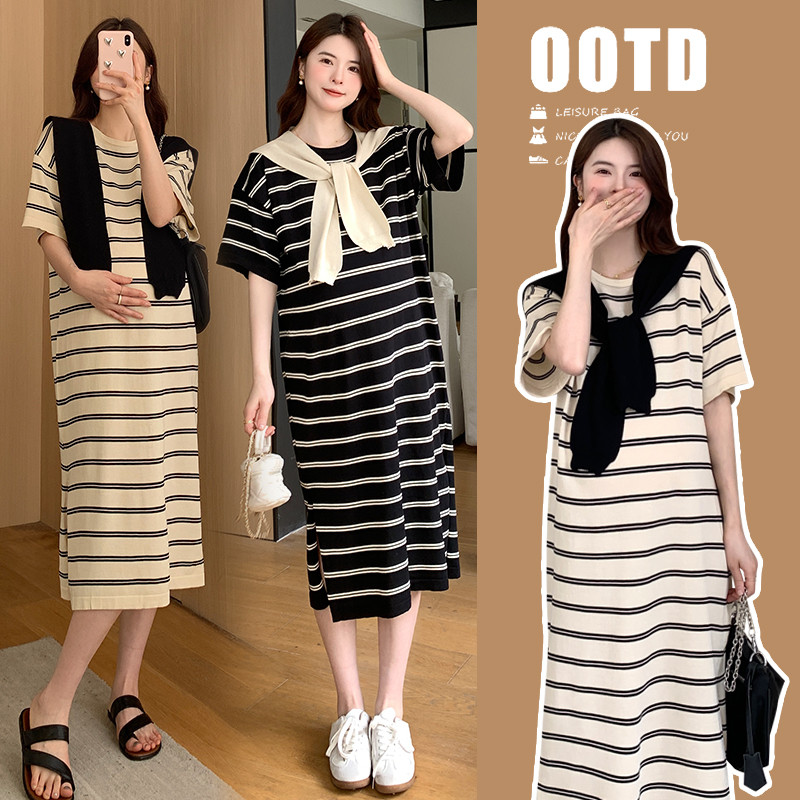 ชุดคลุมท้อง 2025 ใหม่สไตล์ถักผ้าคลุมไหล่ลายชุดคลุมท้อง