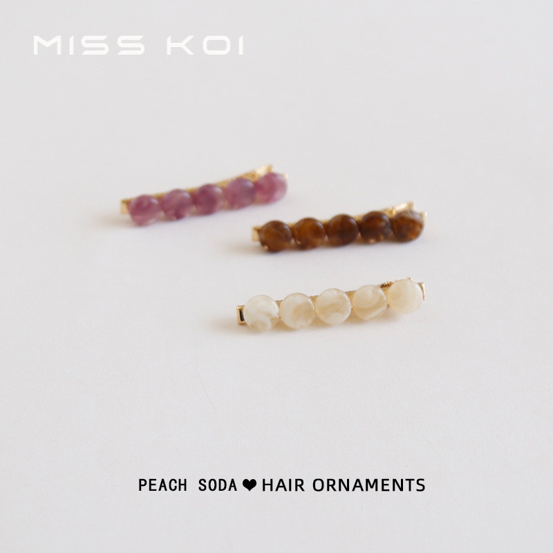 MISSKOI ฝรั่งเศสทุกวัน Retro Bangs คลิปหญิงหน้าผากแฟชั่น Duckbill คลิปเครื่องประดับผม
