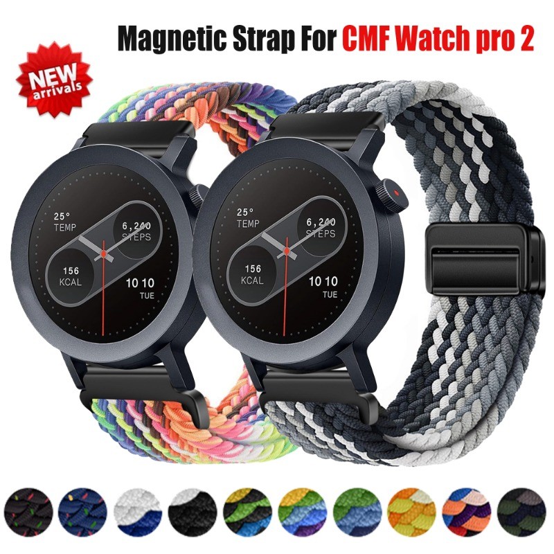 20 มม.22 มม.สายรัดไนลอนสําหรับ CMF นาฬิกา pro 2 สายรัดแม่เหล็กสําหรับ CMF นาฬิกา pro/Garmin Forerunner 165 55 965 สมาร์ทนาฬิกาอุปกรณ์เสริม