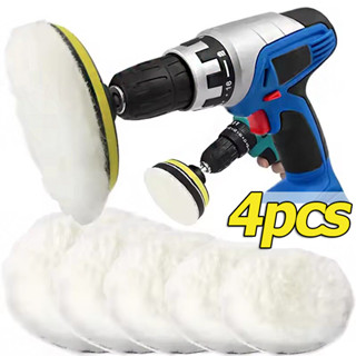 ดิสก์ขนสัตว์ฟองน้ําแว็กซ์รถยนต์ 4/5/6/7 นิ้ว / แผ่นขัดขนสัตว…
