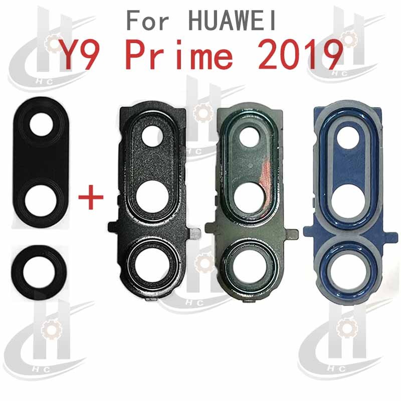 สําหรับ Y9 Prime 2019 STK-L21 L22 LX3 ด้านหลังเลนส์กล้องฝาครอบกระจกพร้อมกรอบผู้ถืออะไหล่ ราคา ถูกที่สุด ดีลบีเคเค