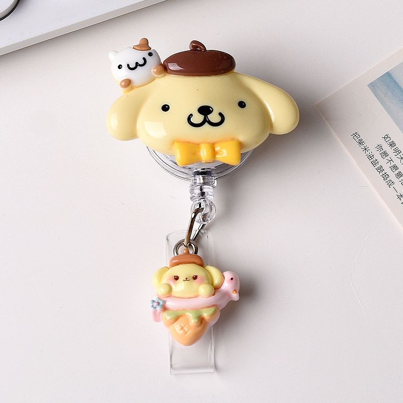 [Gaoyan Luminous] Lingna Belle ins Simple Retractable Easy-Pull Buckle Nurse Doctor Badge Clip Work ID Card Holder ราคา ถูกที่สุด ดีลบีเคเค แกลเลอรีภาพที่ 2