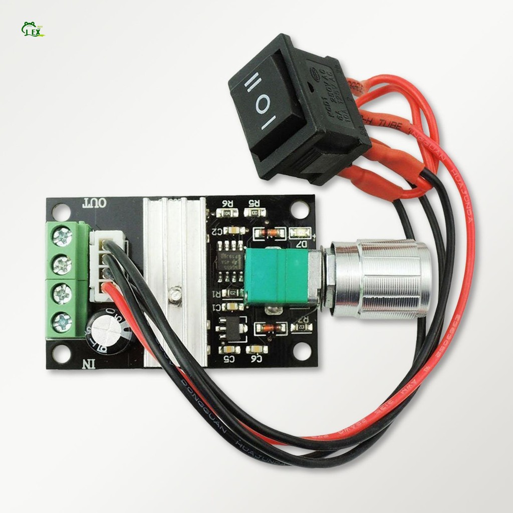 ตัวควบคุมความเร็วมอเตอร์ DC พร้อมสวิตช์หยุดสตาร์ท 6V/12V24V 3A ควบคุมความเร็วของมอเตอร์ DC - รูปที่ 2
