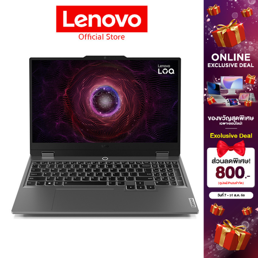 [ผ่อน 0%]Lenovo LOQ 15ARP9(83JC003MTA)Notebook Ryzen 5 7235HS Nvidia Geforce RTX 3050 SSD 512GB