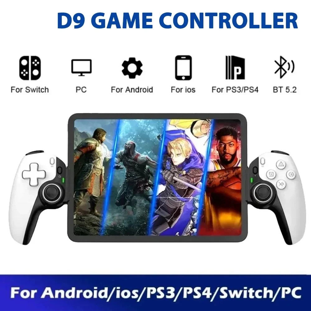 ขายร้อน BSP D9 แท็บเล็ตคอนโทรลเลอร์ไร้สายสําหรับ Switch เกมบลูทูธยืดจอยสติ๊กสําหรับ PS3 PS4 Android 