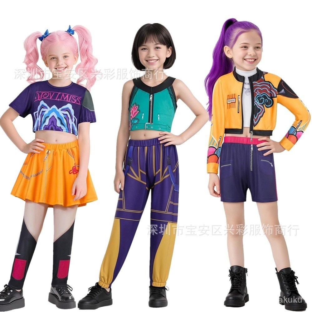 Fast Shipping   Hanliu ชุดคอสเพลย์ tema สาวทีม K-POP และปีศาจล่าสัตว์ โดย Rumimira Zuoyi สำหรับHALOWEEN demon slayer  cosplay halloween Costumes