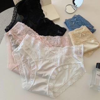 ❌เซ็ต 4 ชิ้น❌กางเกงชั้นใน สตรี กางเกงในลูกไม้ เอวต่ำ กางเกงใ…
