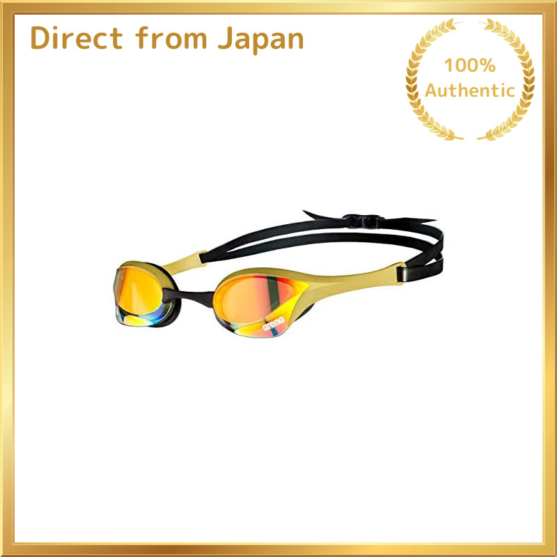 FINA Approved Arena Cobra Ultra Racing Swimming Goggles - Unisex - Free Size - Yellow & Black - Mirr