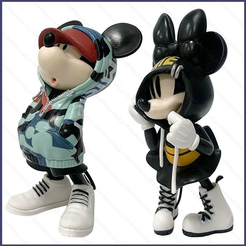 Lg Mickey Mouse Action Figure Disney เสื้อกันหนาวอินเทรนด์ Mickey Mouse และ Minnie Mouse ตุ๊กตาของเล