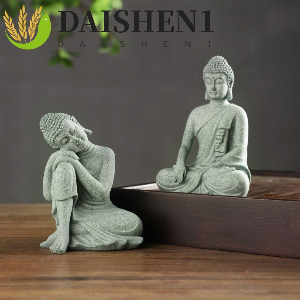 Daishen1 พุทธศาสนาหินทราย สีเขียว สไตล์ตะวันออก สําหรับตกแต่งบ้าน
