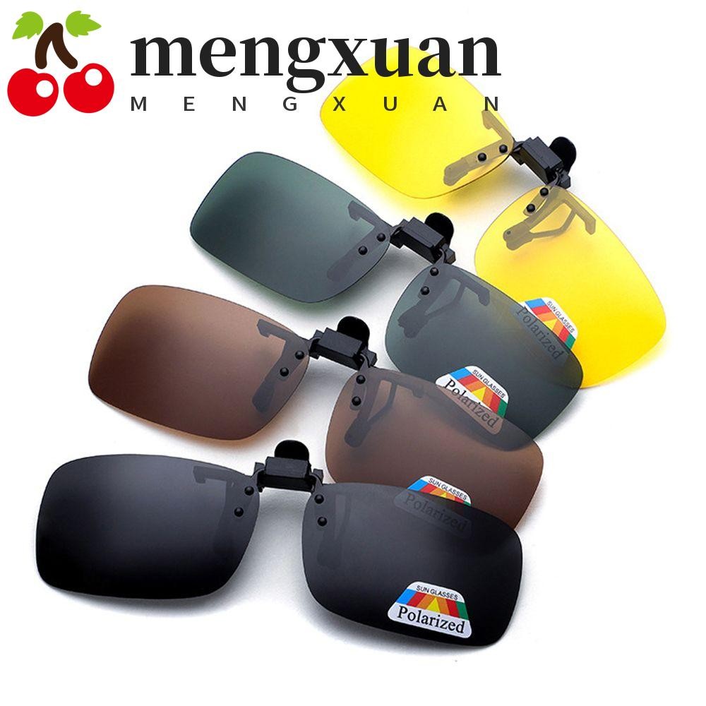 เหมิงซวน แว่นตากันแดดแบบหนีบสีดําสีเหลืองวินเทจ กลางคืน วิสัยทัศน์ คลิป วิสัยทัศน์ การดูแลการเดินทางขับรถเลนส์แว่นตา