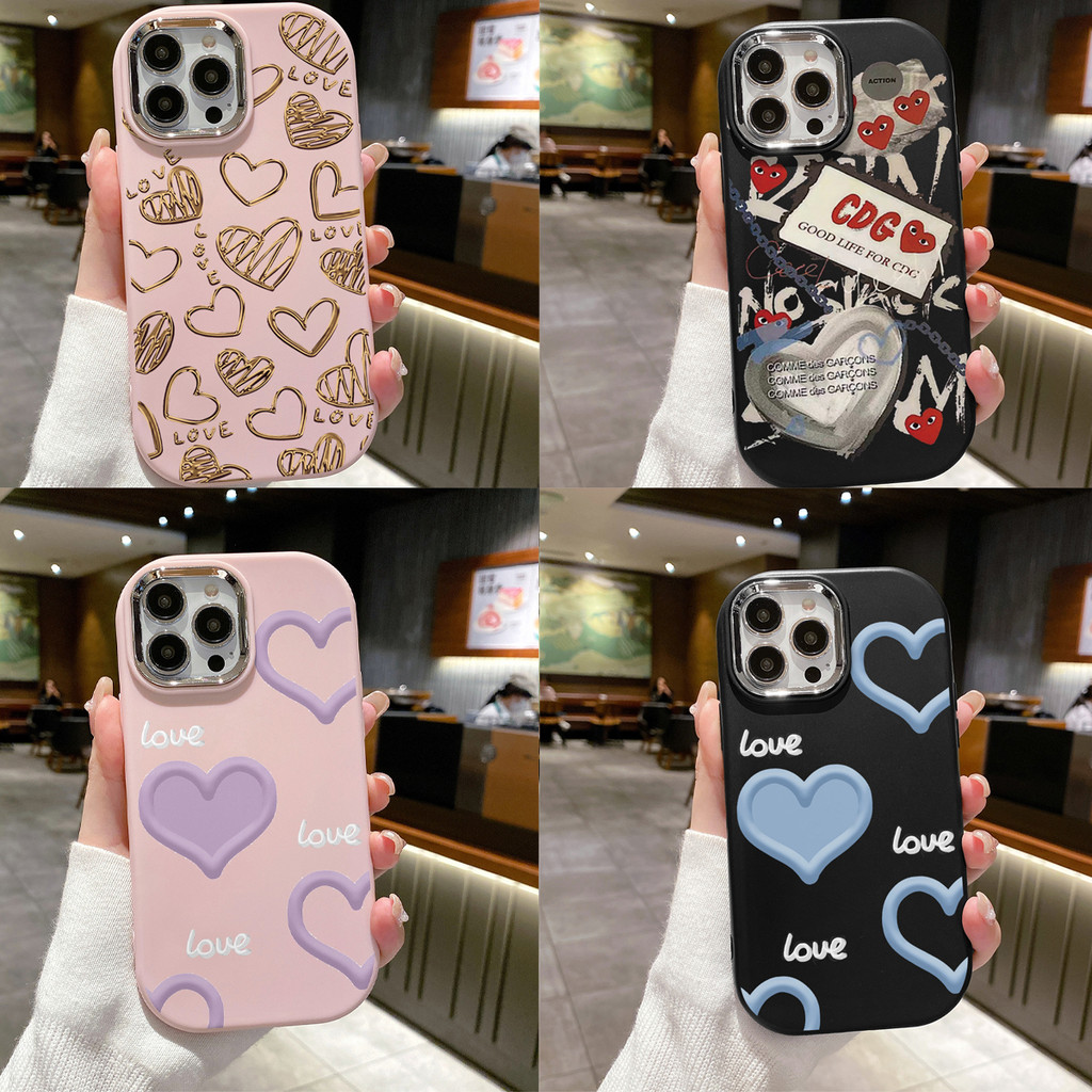 เคส Infinix Hot 40i 30i 20S 10S 30 8 9 11 12 20 20i 10 PRO Play Infinix Note 12 Turbo G96 12 ลายหัวใจน่ารัก เคสโทรศัพท์