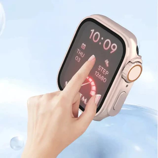 ภาพใหญ่: Apple Watch SE 3 2 กระจกนิรภัย PC Protection Case Iwatch Series 11 10 9 8 7 SE 6 46มม 45 44 42 41 38 มม