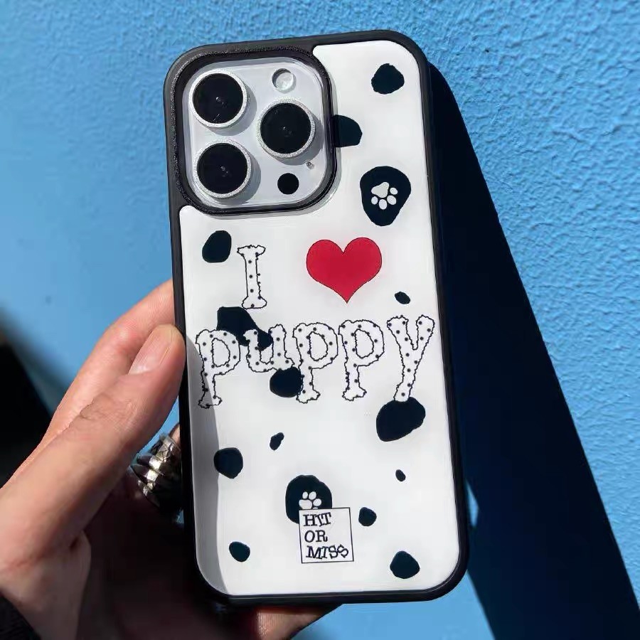 Love Puppy Phonecase สําหรับ iPhone15ProMax 14Pro 13 12 XSMAX 13mini 8PLUS กรณี