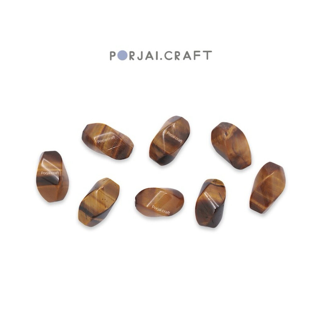 Yellow Tiger’s Eye Twist Beads ลูกปัดไทเกอร์อาย 18mm
