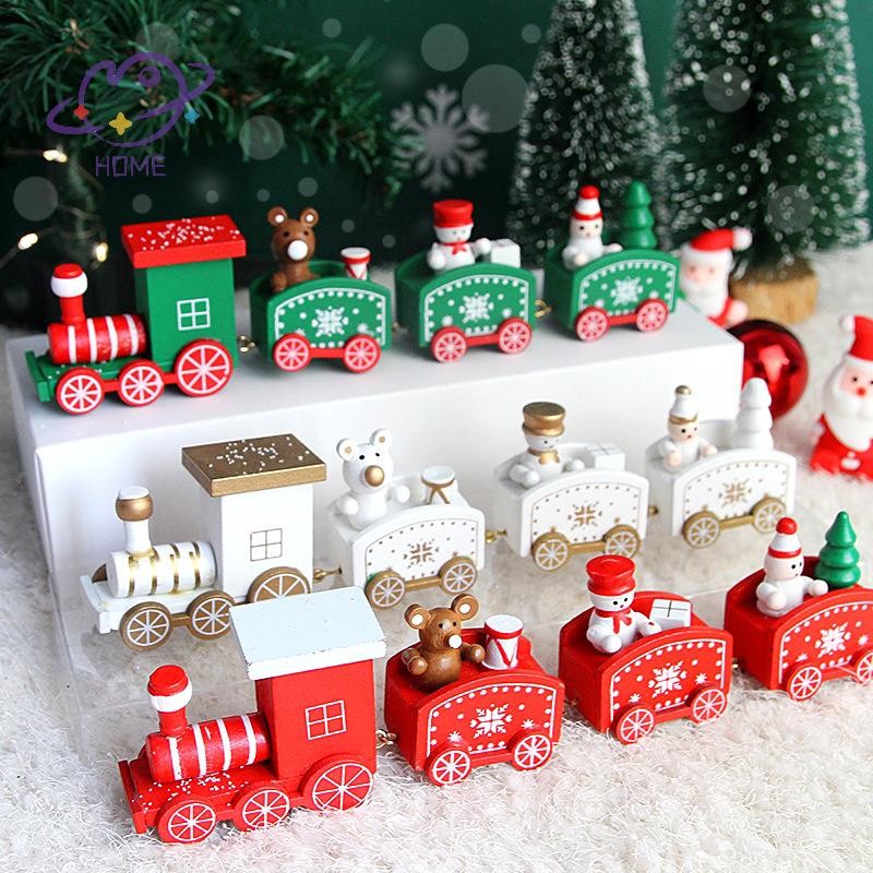 [mayhome] คริสต์มาส 4 ปม รถไฟขนาดเล็กตกแต่งของขวัญเด็กคริสต์มาสตกแต่งปาร์ตี้ปีใหม่ {TH}