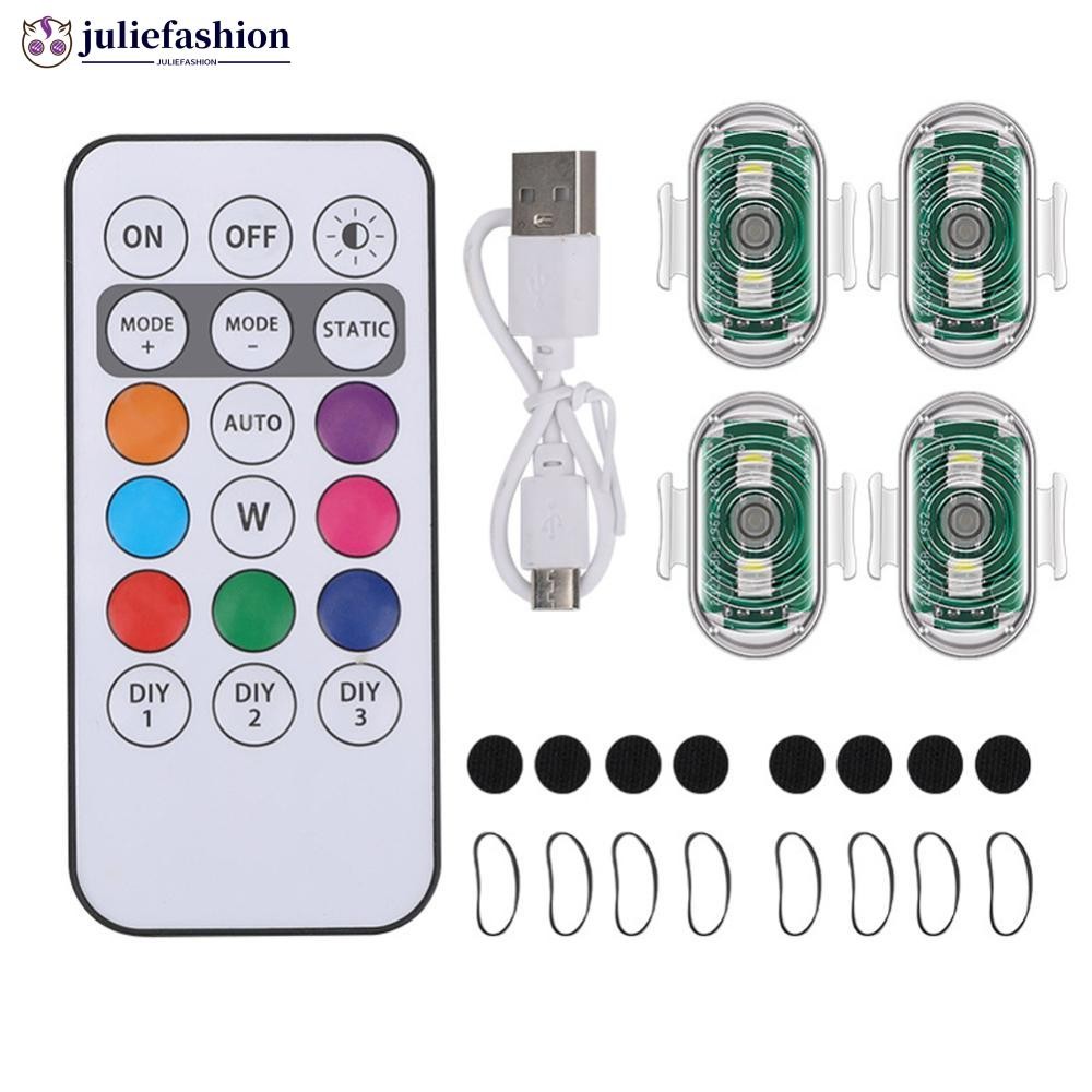 [Fullfilled By Shopee]🚚 รถจักรยานยนต์ LED Strobe Light แฟลชรีโมทคอนโทรลไร้สาย Anti-collision ไฟเตือนกันน้ํา I8X7