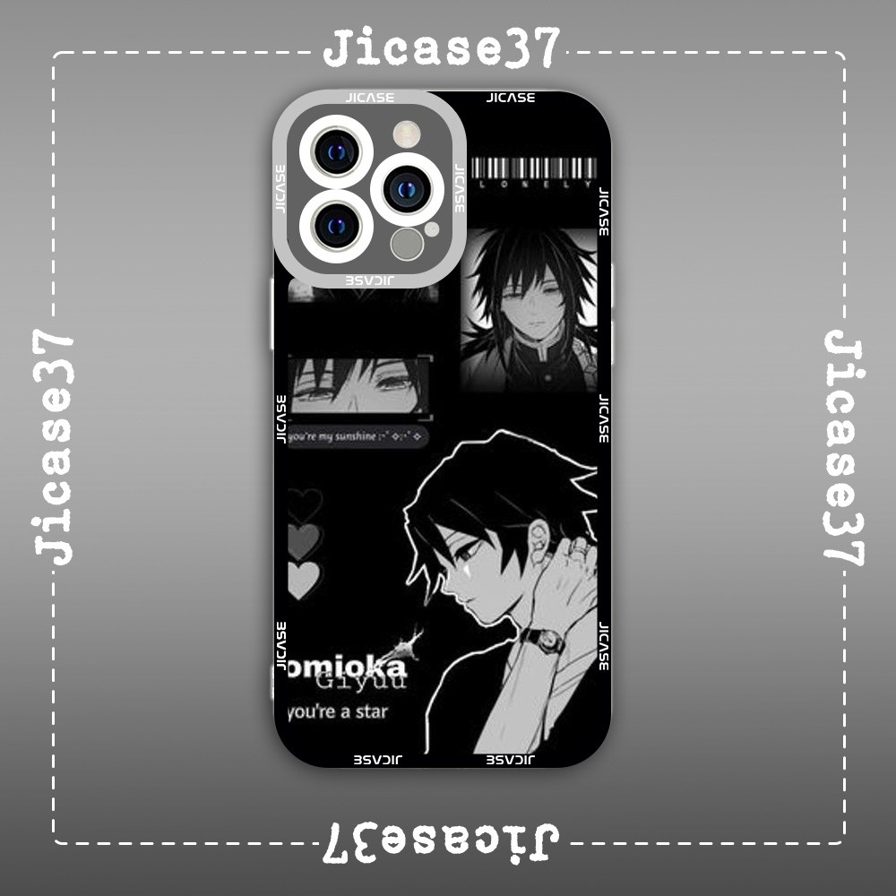 Samsung Xiaomi Oppo Tomioka Giyu Tomioka Kimetsu no Yaiba เคส iPhone ขอบสี่เหลี่ยม