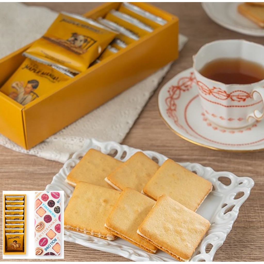 The Maple Mania Maple Butter Cookies | คุกกี้ประเภทลองเดอแชทประกบด้วยช็อกโกแลตเนย | ของฝากสนามบินญี่