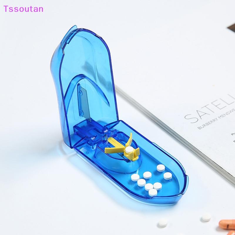 [TSST] กล่องตัดยาแบบพกพากล่องเก็บยาแท็บเล็ตเครื่องตัด Splitter Divider เครื่องบด Splitter ที่ใส่ยายากรณี TAN