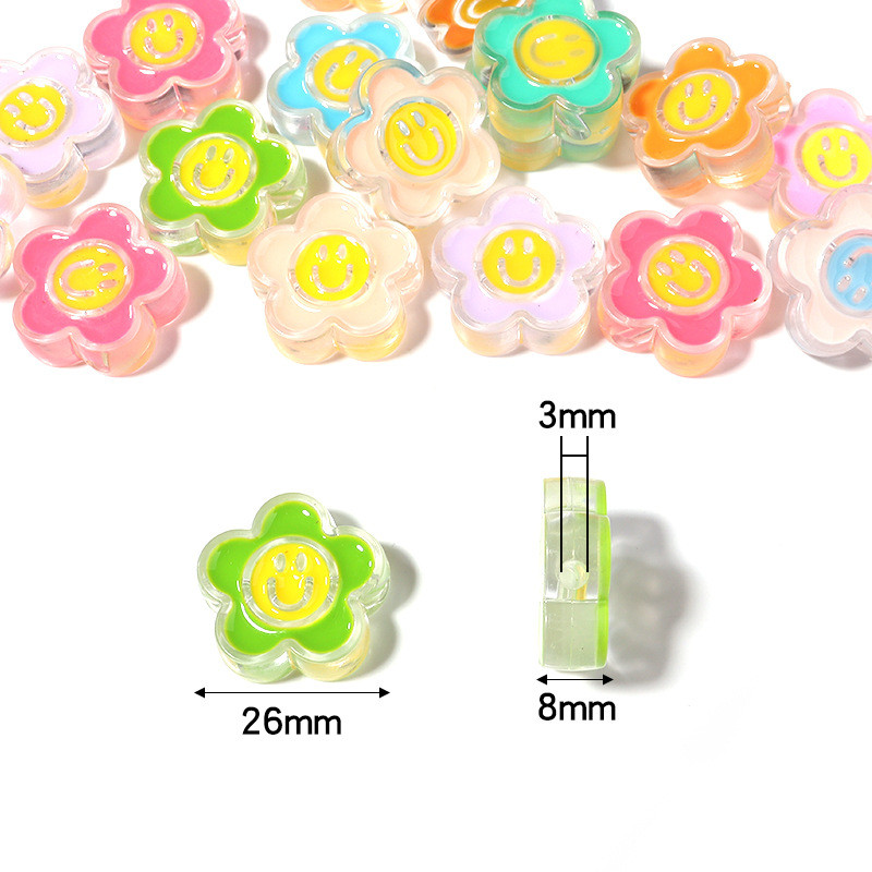 10 ชิ้นหยดน้ํามันดอกไม้ Charms จี้น่ารักอะคริลิค DIY รูปที่ 2