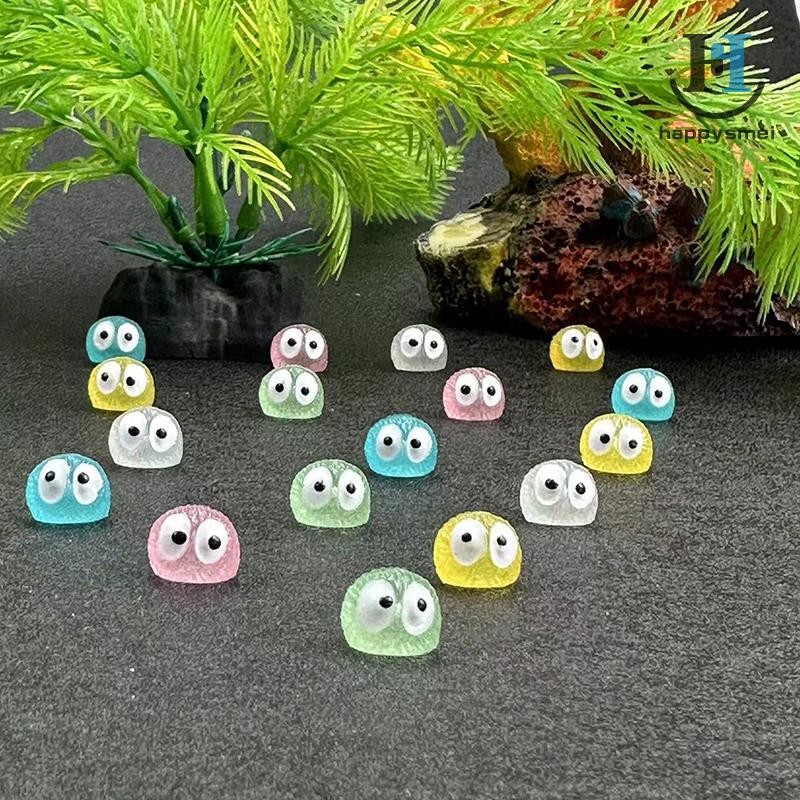 [GA] 10 ชิ้น Luminous Briquettes Elfs Black Ball Sprite ตุ๊กตาเป็ดตกแต่งบ้านเรืองแสง Miniature Fairy อุปกรณ์ตกแต่งสวน TH