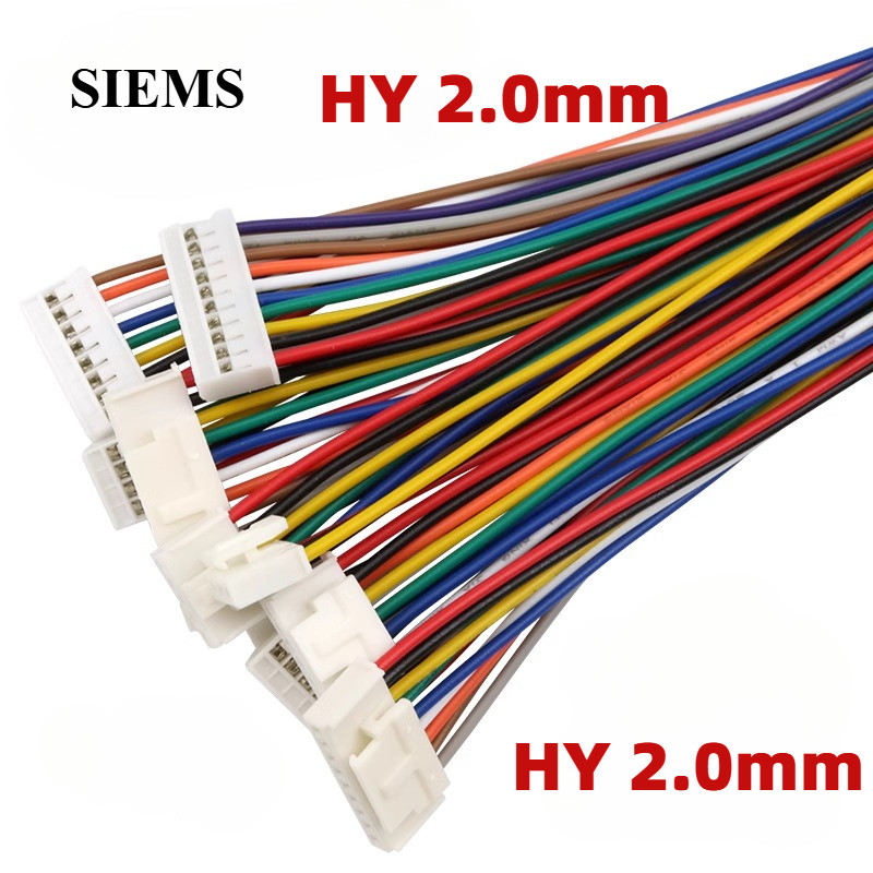 5 ชิ้น HY2.0 มิลลิเมตรเดี่ยว/คู่หัวทิศทางเดียวกัน/Reverse สายเชื่อมต่อพร้อมหัวเข็มขัด terminal ลวด 15 เซนติเมตร 26AWG 2/3/4/5/6 พิน