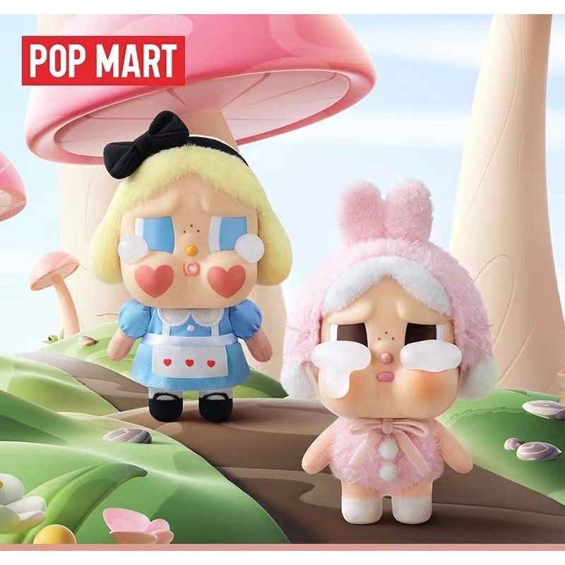 Popmart Bubble Maat CRYBABY Tears Factory series ไวนิลหน้าตุ๊กตากล่องตาบอดแนวโน้มจี้อุปกรณ์ต่อพ่วง