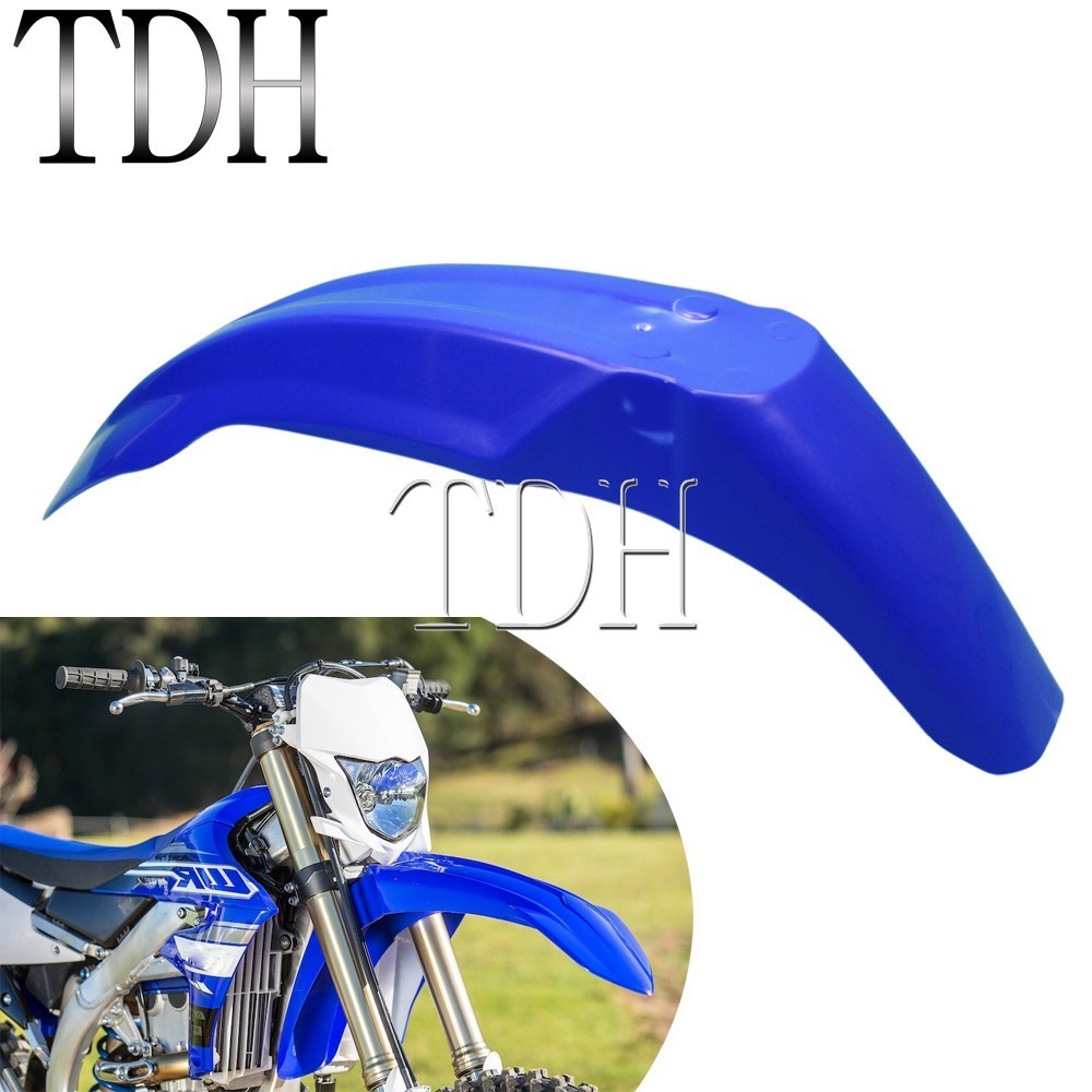 TH Universal Blue Motorcycle Front Fender Mudguard Off Road Dirt Bike Enduro MX Supermoto For Yamaha