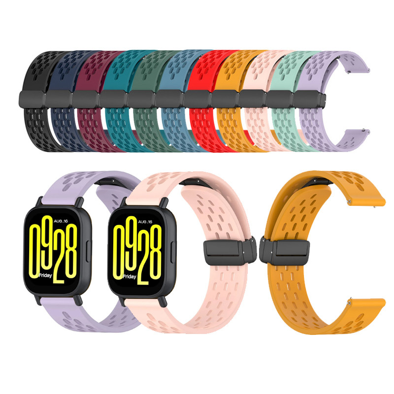 สําหรับ Redmi Watch 5 Active 5 lite Xiaomi นาฬิกา S5 S4 S3 S2 S1 นาฬิกา 5 2 2pro สายซิลิโคนหัวเข็มขัดแม่เหล็กสร้อยข้อมือกีฬา
