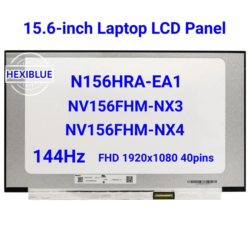 15.6นิ้ว144Hz IPS แผงหน้าจอ N156HRA-EA1 Fit NV156FHM-NX3 NV156FHM-NX4 LM156LF2F01 LCD Matrix จอแสดงผ
