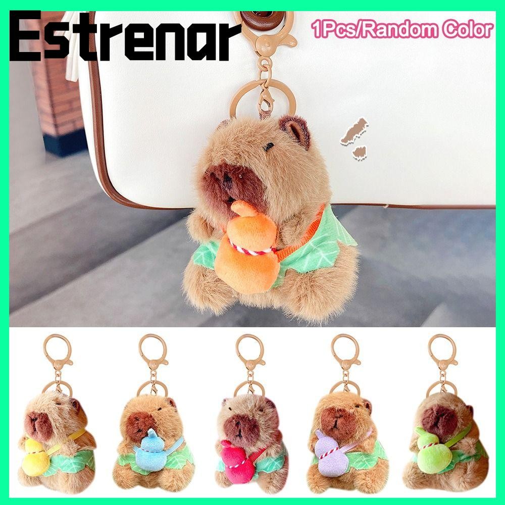 Estrenar Gourd Capybara จี้,ตุ๊กตาการ์ตูนจําลอง Capybara พวงกุญแจ, Creative ตุ๊กตาตุ๊กตาแขวนเครื่องประดับจี้กระเป๋าอุปกรณ์เสริม