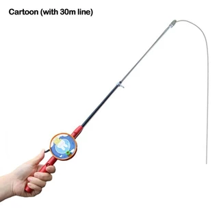 Qinyuz9 ตกปลาน้ําแข็งปากกา Pole,ฤดูหนาว Retractable Ice Fishing Rods, 2024 แบบพกพา 35/40/75/80 ซม.เด็ก Ice Fishing Rod Ice ฤดูหนาวตกปลา