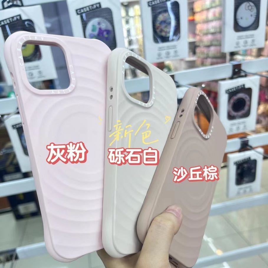 Casetify ใหม่ซิลิโคนเหลวแม่เหล็ก Boyang WAVE เคสป้องกันสําหรับ iPhone 16 15 14 13 12 11 Pro Max Plus กรณีกันกระแทก Casetify ปกแข็ง
