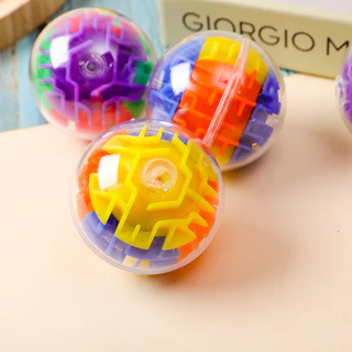 GeeToy ลูกบอลเขาวงกต 3D โปร่งใส ของเล่นลูกบาศก์รูบิคทรงกลมวิเศษ ของเล่นเพื่อการศึกษาบรรเทาความเครียด เหมาะสำหรับเด็ก